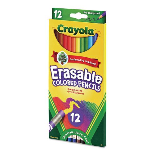 Erasable Color Pencil Set, 3.3 mm, 2B, Assorted Lead and Barrel Colors, Dozen - Image 6