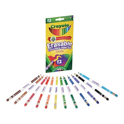 Erasable Color Pencil Set, 3.3 mm, 2B, Assorted Lead and Barrel Colors, Dozen - Image 7