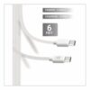 Type C To Type C USB Cable, 6 ft, White - Image 5