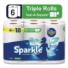 Pick-A-Size Perforated Kitchen Triple Roll Towels with Thirst Pockets, 2-Ply, 11 x 6, White, 165 Sheets/Roll, 6 Rolls/Pack - Image 4