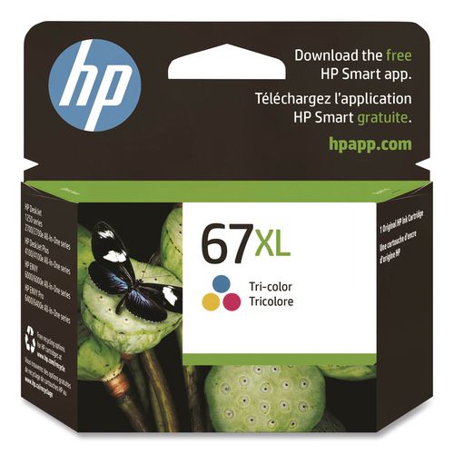 HP 67XL, (3YM58AN) High-Yield Tri-Color Original Ink Cartridge