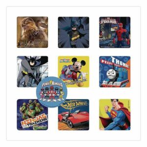 Cars, Trucks and Heroes Sticker Sampler Pack, Randomly Assorted Illustrations and Colors, 1,000/Box