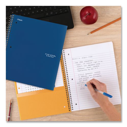 Wirebound Notebook, 1-Subject, Medium/College Rule, Assorted Cover Colors, (100) 11" x 8.5" Sheets, 3/Pack - Image 6