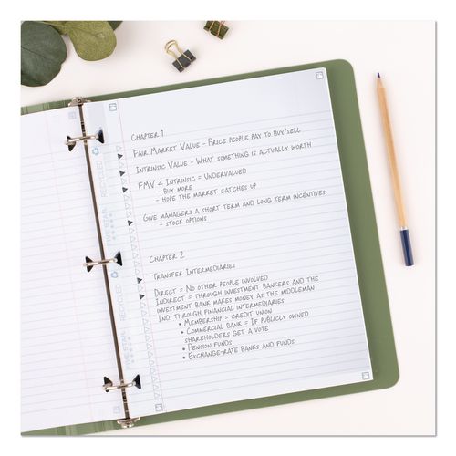 Reinforced Recycled Filler Paper Plus Study App, 3-Hole, 8.5 x 11, College Rule, 80/Pack - Image 5