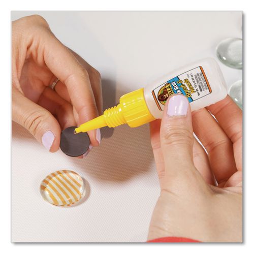 Super Glue with Brush and Nozzle Applicators, 0.35 oz, Dries Clear - Image 9