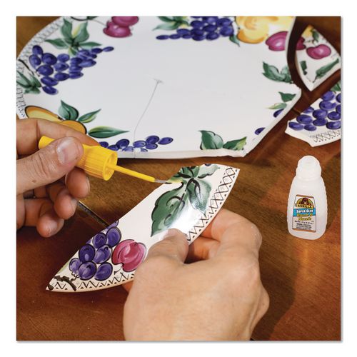 Super Glue with Brush and Nozzle Applicators, 0.35 oz, Dries Clear - Image 10