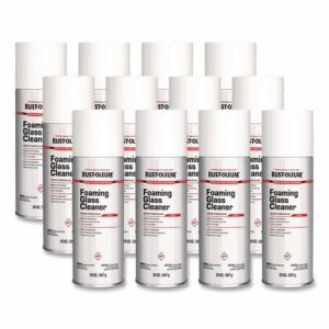 Professional Foaming Glass Cleaner Aerosol, 20 oz Aerosol Spray, 12/Carton