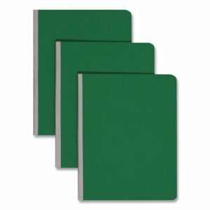 Prong Fastener Pressboard Report Cover, Two-Piece Prong Fastener, 3" Capacity, 8.5 x 11, Green/Green