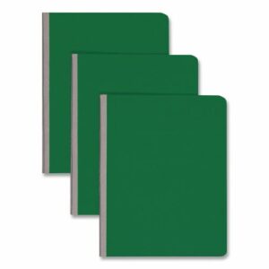Prong Fastener Premium Pressboard Report Cover, Two-Piece Prong Fastener, 3" Capacity, 8.5 x 11, Green/Green