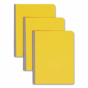 Prong Fastener Premium Pressboard Report Cover, Two-Piece Prong Fastener, 3" Capacity, 8.5 x 11, Yellow/Yellow