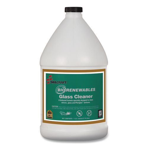7930015553384, SKILCRAFT Spartan BioRenewables Glass Cleaner, 1 gal Bottle, 4/Carton