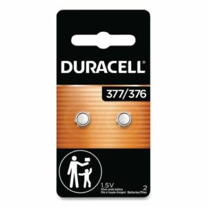 Button Cell Battery, 376/377, 1.5 V, 2/Pack