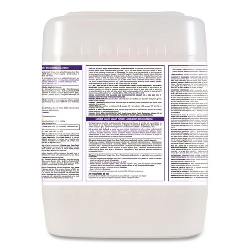 Clean Finish Disinfectant Cleaner, Herbal Scent, 5 gal Pail - Image 2