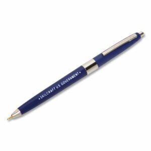 7520013322833, SKILCRAFT U.S. Government Ballpoint Pen, Retractable, Medium 1 mm, Blue Ink, Blue Barrel, Dozen