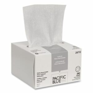 AccuWipe Recycled One-Ply Delicate Task Wipers, 1-Ply, 4.5 x 8.25, Unscented, White, 280/Box