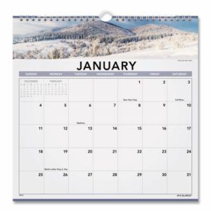 Landscape Monthly Wall Calendar, Landscapes Photography, 12 x 12, White/Multicolor Sheets, 12-Month (Jan to Dec): 2026
