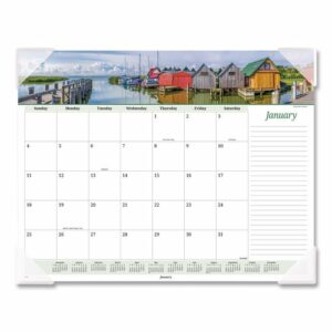 Seascape Panoramic Desk Pad, Seascape Panoramic Photography, 22 x 17, White Sheets, Clear Corners, 12-Month (Jan-Dec): 2026