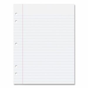 Composition Paper, 5-Hole, 8 x 10.5, Wide/Legal Rule, 500/Pack