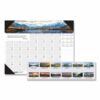 Earthscapes Recycled Monthly Desk Pad Calendar, Mountains of the World Photos, 22 x 17, Black Corners,12-Month(Jan-Dec): 2025