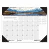 Earthscapes Recycled Monthly Desk Pad Calendar, Mountains of the World Photos, 22 x 17, Black Corners,12-Month(Jan-Dec): 2025 - Image 2