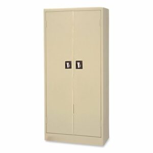 Space Saver Storage Cabinet, Four Shelves, 30w x 15d x 66h, Putty