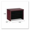 Alera Valencia Series Under-Counter File Organizer, 6 Sections, 15.75" x 9.88" x 10.88", Mahogany - Image 3