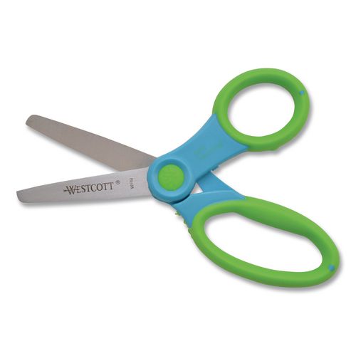 Ultra Soft Handle Scissors with Antimicrobial Protection, Round Tip, 5" Long, 2" Cut Length, Randomly Assorted Handle Color - Image 4