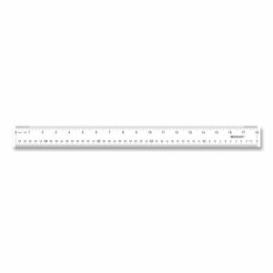 Clear Flexible Acrylic Ruler, Standard/Metric, 18" Long, Clear