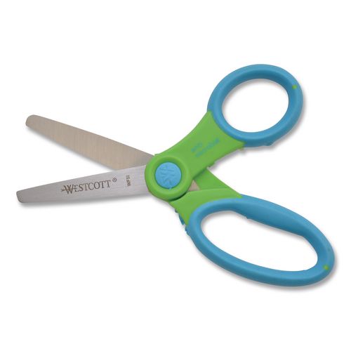 Ultra Soft Handle Scissors with Antimicrobial Protection, Round Tip, 5" Long, 2" Cut Length, Randomly Assorted Handle Color - Image 3