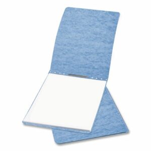 PRESSTEX Report Cover with Tyvek Reinforced Hinge, Top Bound, Two-Piece Prong Fastener, 2" Capacity, 8.5 x 11, Light Blue