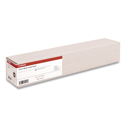 Matte Coated Paper Roll, 2" Core, 8 mil, 24" x 100 ft, Matte White - Image 4