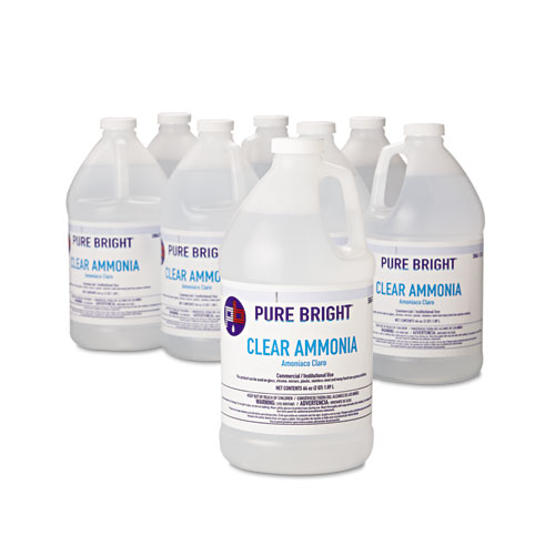 Clear Ammonia, 64 oz Bottle, 8/Carton