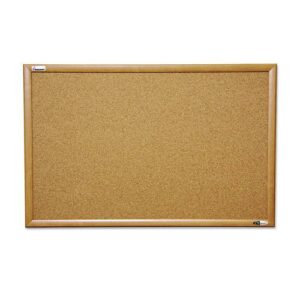 7195012182026, SKILCRAFT Cork Board, 48" x 36", Tan Surface, Oak Finished Wood Frame