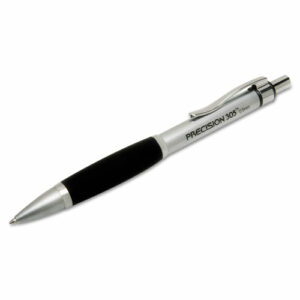 7520015654875, SKILCRAFT Precision 305 Metal Barrel Mechanical Pencil, 0.5 mm, Black Lead, Silver Barrel, 6/Pack