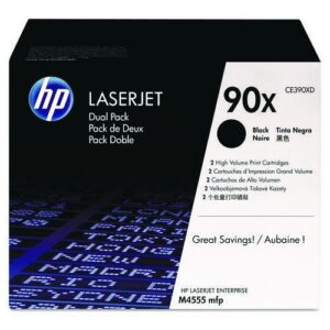 HP 90X, (CE390X-D) 2-Pack High-Yield Black Original LaserJet Toner Cartridges