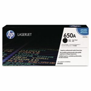 HP 650A, (CE270A) Black Original LaserJet Toner Cartridge