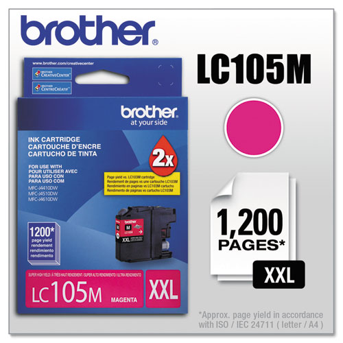 LC105M Innobella Super High-Yield Ink, 1,200 Page-Yield, Magenta - Image 2