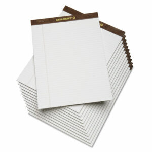 7530013723108, SKILCRAFT Legal Pads, Wide/Legal Rule, Brown Leatherette Headband, 50 White 8.5 x 11.75 Sheets, Dozen