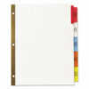 Insertable Big Tab Dividers, 5-Tab, Double-Sided Gold Edge Reinforcing, 11 x 8.5, White, Assorted Tabs, 1 Set - Image 8
