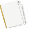Insertable Big Tab Dividers, 8-Tab, Double-Sided Gold Edge Reinforcing, 11 x 8.5, White, Clear Tabs, 1 Set - Image 9