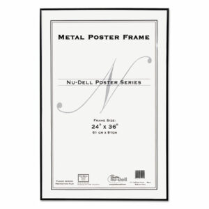 Metal Poster Frame, Plastic Face, 24 x 36, Black