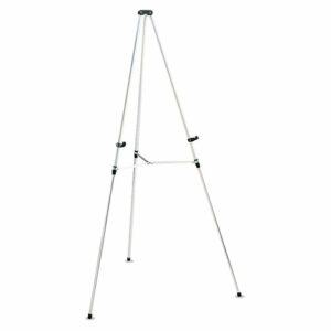 Lightweight Telescoping Tripod Easel, 38" to 66" High, Aluminum, Silver