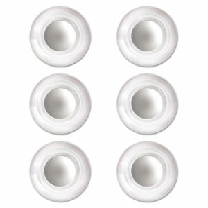 Glass Magnets, Circles, Large, 0.45" Diameter, Clear, 6/Pack