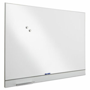 Polarity Magnetic Dry Erase White Board, 72" x 46", White Surface, Satin Aluminum Frame
