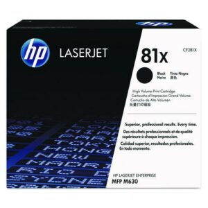HP 81X, (CF281X) High-Yield Black Original LaserJet Toner Cartridge