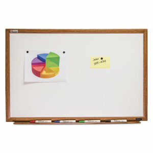 7110013347082, SKILCRAFT Magnetic Porcelain Dry Erase Board, 72" x 48", White Surface, Natural Oak Frame