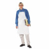 A40 Liquid/Particle Protection Apron, Film Laminate, 28 x 40, White, 100/Carton - Image 2