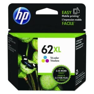 HP 62XL, (C2P07AN) High-Yield Tri-Color Original Ink Cartridge