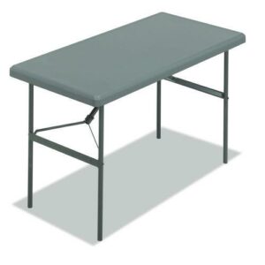 IndestrucTable Classic Folding Table, Rectangular, 48" x 24" x 29", Charcoal