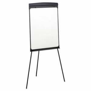 Magnetic Dry Erase Easel, 27" x 35", Graphite Surface, Graphite Gray Plastic Frame